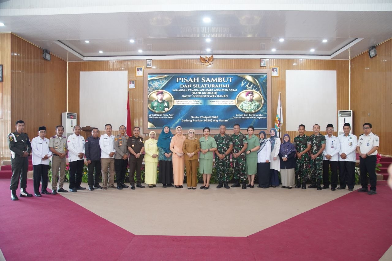 Pemkab Way Kanan Gelar Pisah Sambut Komandan Lanudad